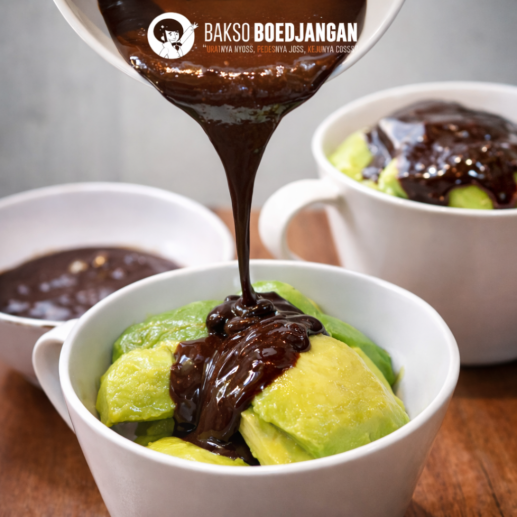 Alpukat Kerok Coklat Melted